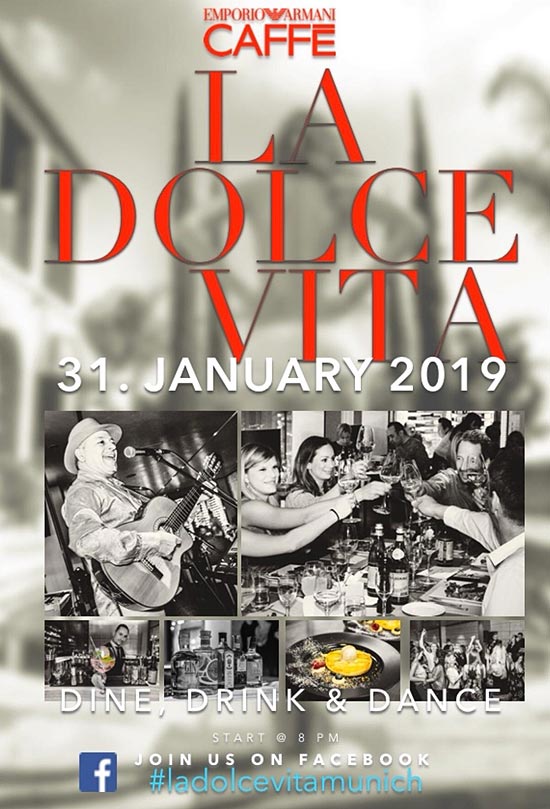 „La Dolce Vita“ im Emporio Armani Caffé in den Fünf Höfen